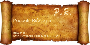 Pucsek Rózsa névjegykártya